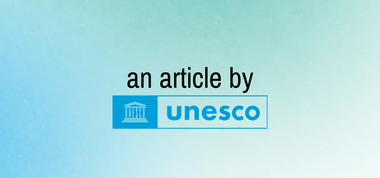 UNESCO logo on light blue gradient background